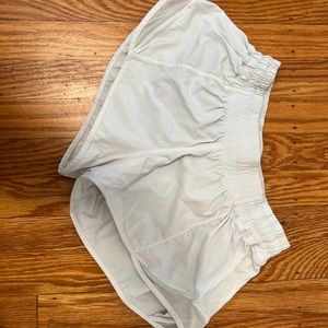 Lululemon White Speed Up Shorts regular